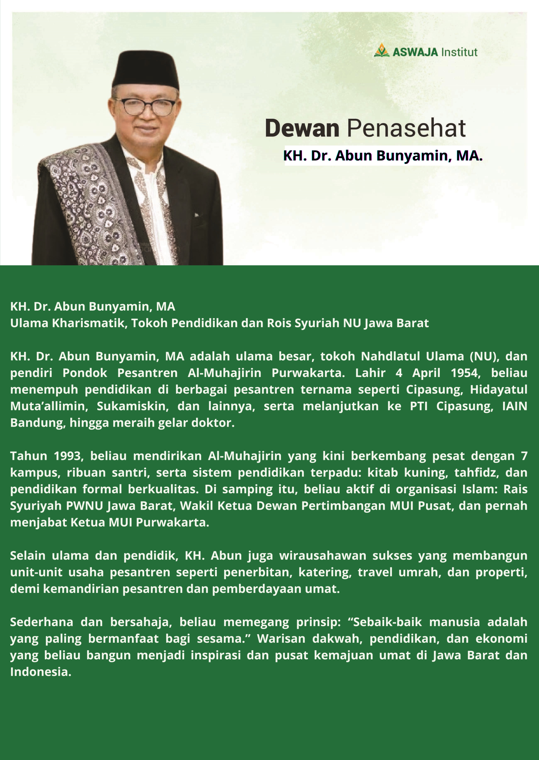 KH. Dr. Abun Bunyamin, MA.